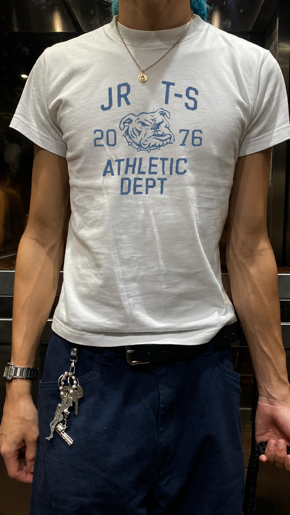 T-shirt JR S-T Bulldog Branca